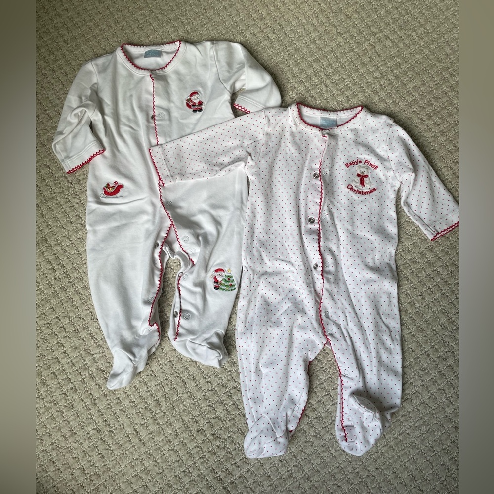 Bundle of Edgehill collection 3-6 month Christmas onsies. EUC
